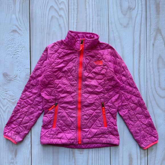 The North Face Girls Small 7/8 ThermoBall Eco Insulation Full Zip Puffer Jacket - Picture 1 of 12
